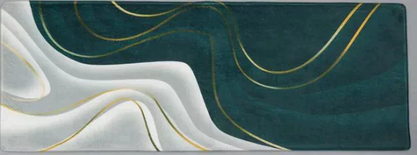 Коврик Доляна «Камень», 45×120 см, цвет зелёный