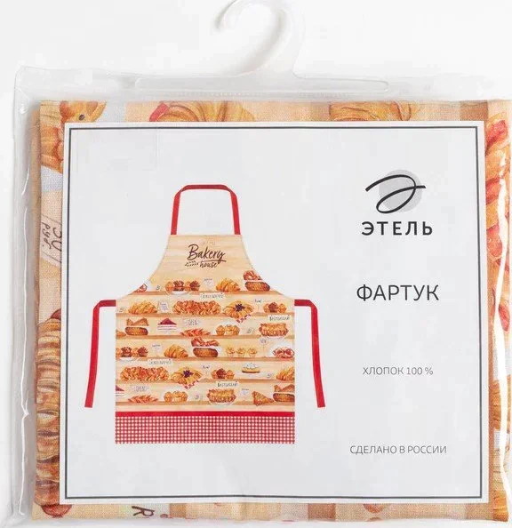 Фартук Этель Bakery house 70х60 см, 100% хлопок, репс 210 г/м2