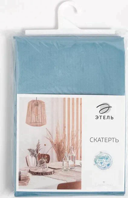 Скатерть Этель Elegance 150*110 +/-3см, цв.серо-синий, пл. 192 г/м2, хл с ВГМО