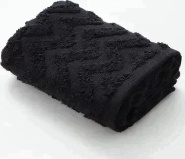 Полотенце махровое LoveLife Zig-Zag 30*60 см, цв. черный,100% хл, 360 гр/м2