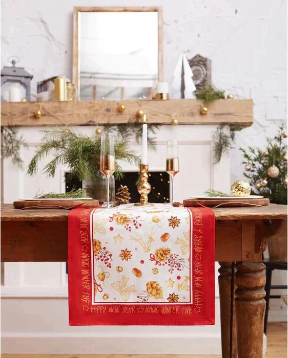 Дорожка на стол Golden Christmas 40х147 см, 100% хл, саржа 190гр/м2