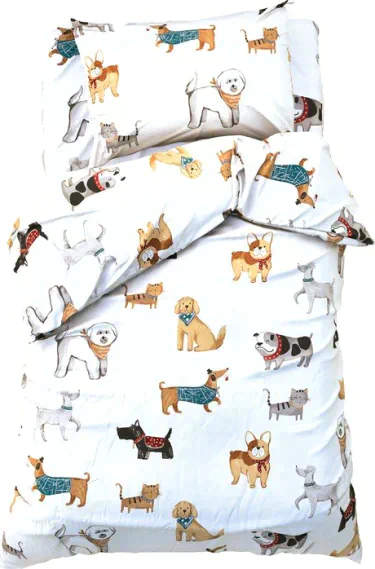 Постельное бельё Этель 1.5 сп Dog party, 143*215 см, 150*214 см, 50*70 см -1 шт,100% хлопок, бязь
