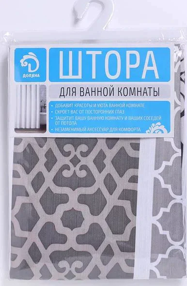 Штора для ванной комнаты Доляна «Барокко», 180×180 см, полиэстер