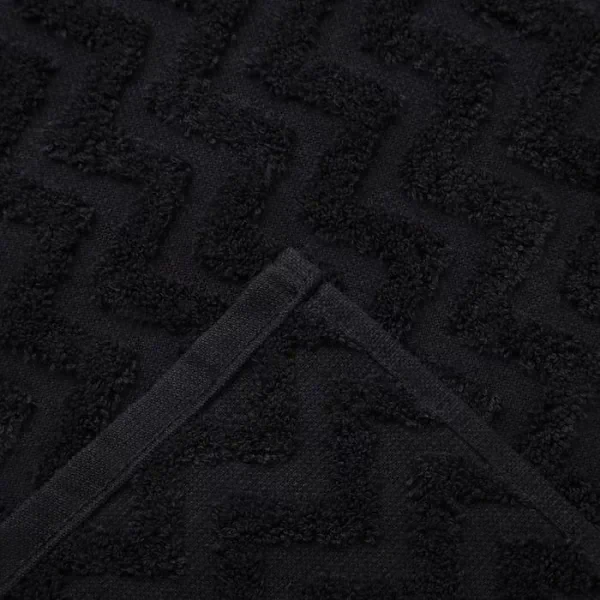 Полотенце махровое LoveLife Zig-Zag 30*60 см, цв. черный,100% хл, 360 гр/м2