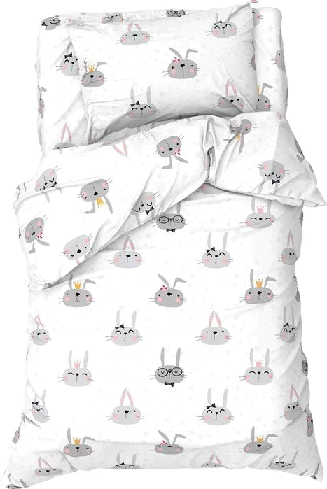 Постельное бельё Этель 1,5 сп "Funny rabbits", 143х215 см, 150х214 см, 50х70 см -1 шт, 100 % хлопок, бязь