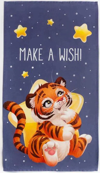 Полотенце Этель Make a wish 40х73см, 100% хл, саржа 190 гр/м2