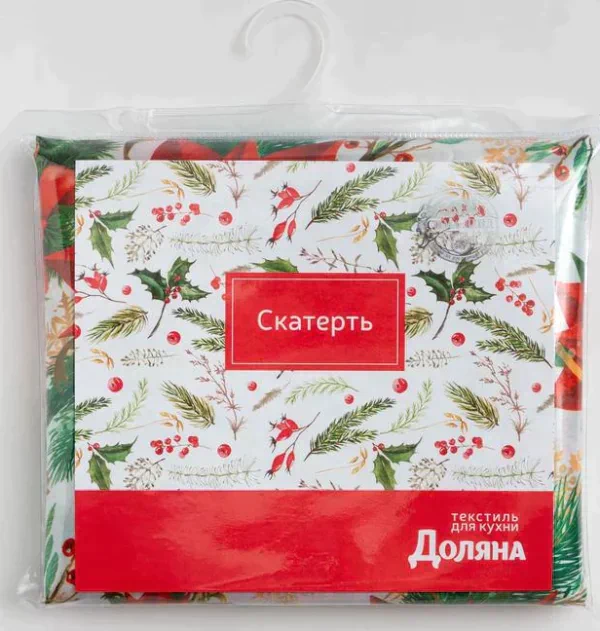 Скатерть Доляна «Новый год: Праздник зимы» 110*145 см, 100% п/э