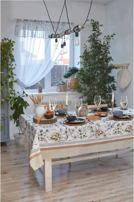 Скатерть "Этель" Floral mood 180х147 см, 100 % хлопок, репс 210 гр/м2