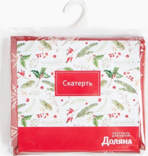Скатерть Доляна «Новый год: Ёлочки» 145*180 +/- 2 см, 100% п/э