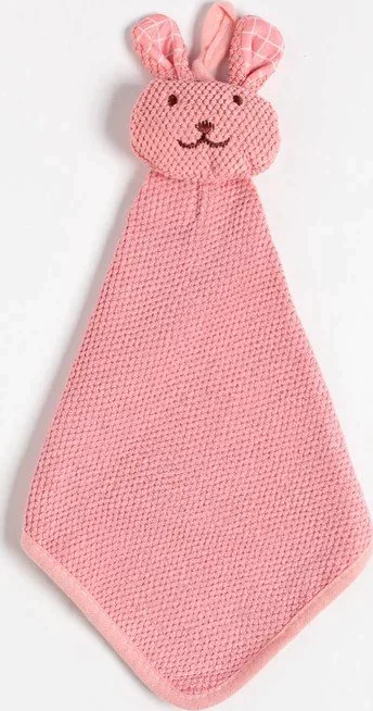 Полотенце кухонное Доляна "Заяц", цв. розовый 30*30 см 280гр/м2