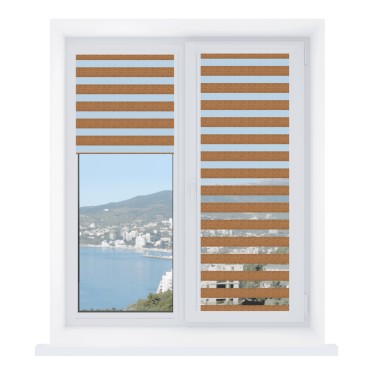 Рулонная штора День-ночь Уни 2 Savana коричневый, размеры от 20 до 120 см