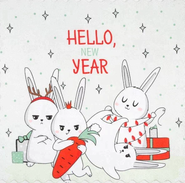 Набор салфеток для уборки Доляна "Hello new year" 20х20 см-2 шт, микрофибра