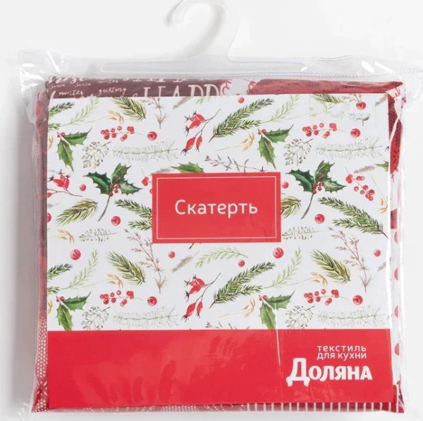 Скатерть Доляна «Новогодняя мозайка» 145х180 см, 100% п/э