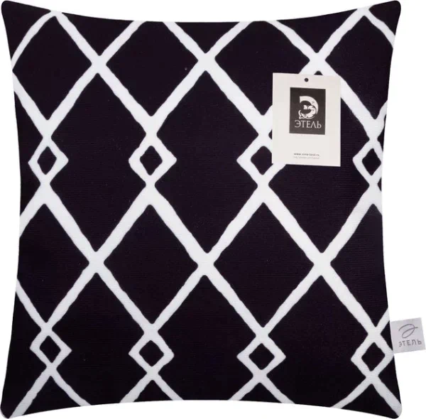 Наволочка Этель Геометрия "Орнамент" 40 х 40 см, велюр