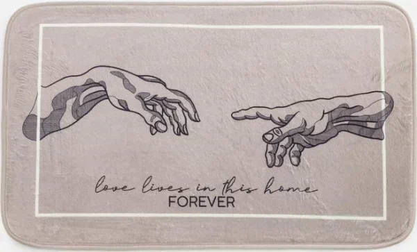 Коврик для ванной Этель "Forever", 80х50 см, велюр