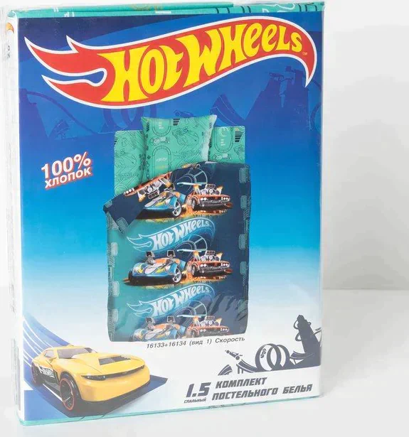 Постельное бельё 1,5 сп Hot Wheels «Скорость»