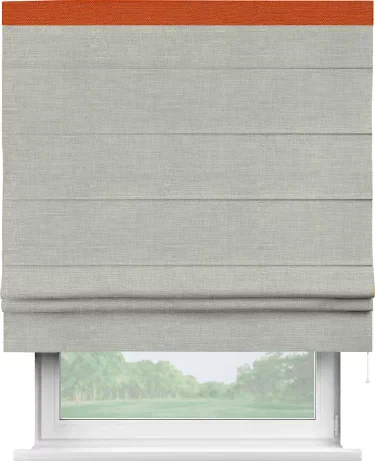 Римская штора «Кортин» с кантом Кинг, для проема, ткань лён серый