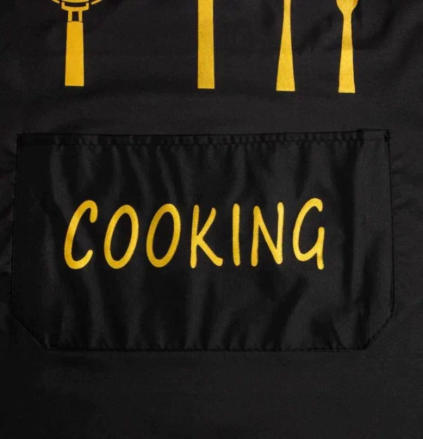 Фартук Этель "Cooking", цв. черный, 70*68 см, 100% п/э