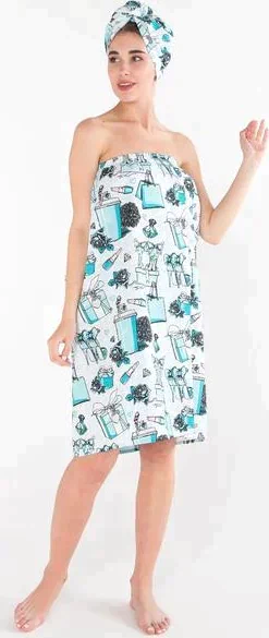 Набор для сауны Этель "Mint mood" парео 80*144 см + чалма, вафля 200г/м2, 100% хл