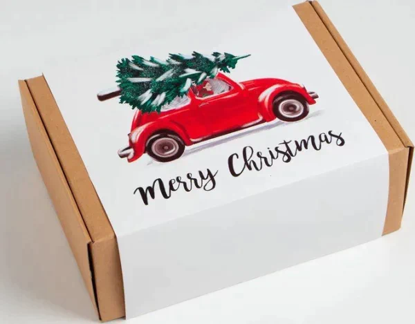 Подарочный набор новогодний Этель Merry christmas полотенце 30х60см и аксессуары (4 предм)