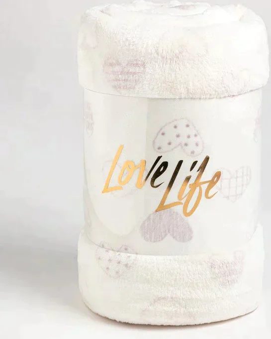 Плед LoveLife Love 200*220 см,100% п/э, велсофт 280 гр/м2