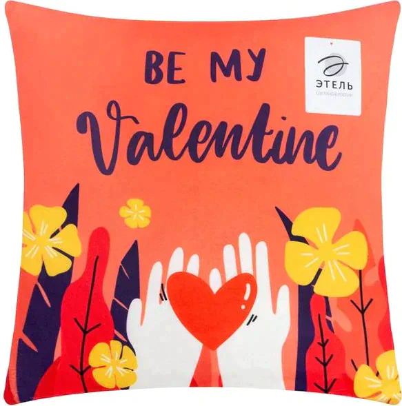 Подушка-плед Этель "Valentine", подушка 40*40±3 см, плед 100*150 см 100%п/э, 280 г/м2