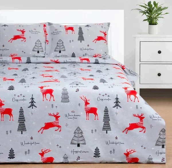 Комплект: пододеяльник и 2 наволочки Cozy winter 200х215 см, 50х70 см - 2 шт, 100% хлопок