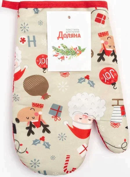 Варежка Доляна "Санта" 26*16 см, 100% п/э