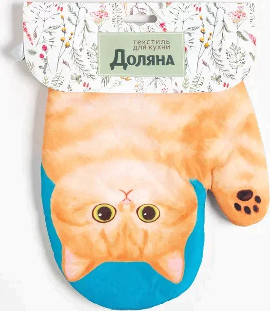Варежка Доляна Котики "Мурка" 24*18 см, 100% п/э