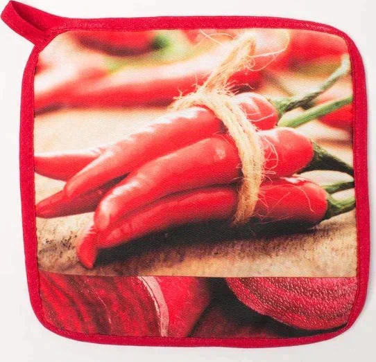 Прихватка RED 19х19см,100% х/л, ватин 250г/м2