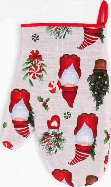 Набор Santa Claus варежка-прихватка 20х28см, прихватка 19х19см, 100% хл, ватин 250г/м2