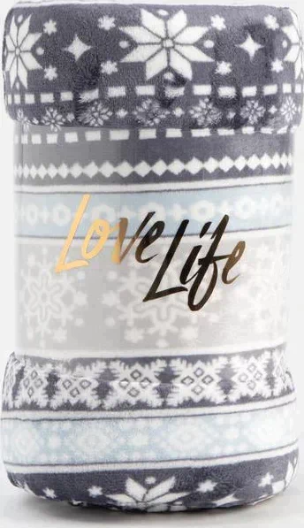 Плед LoveLife "Орнамент" 180*200 см, велсофт,100% п/э, 280гр/м
