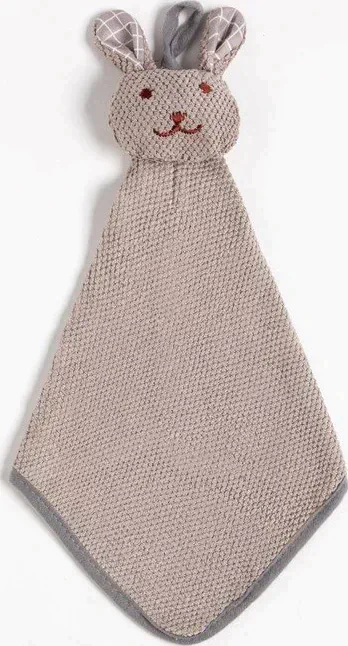 Полотенце кухонное Доляна "Заяц", цв. серый 30*30 см 280гр/м2