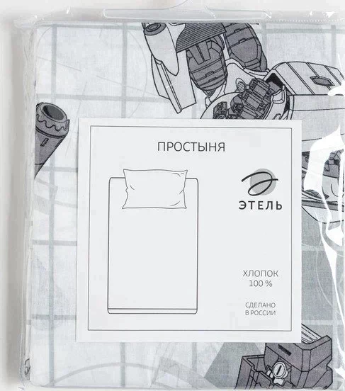 Простыня «Team» Transformers 150х220 см,100% хлопок, поплин, 125 г/м²