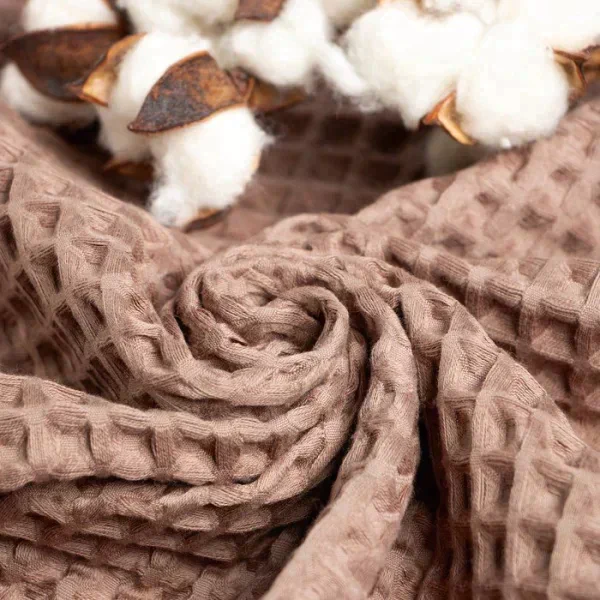 Полотенце вафельное банное Этель "Boho" 67*140 см, цв. мокко, 100% хл, 290 гр/м2