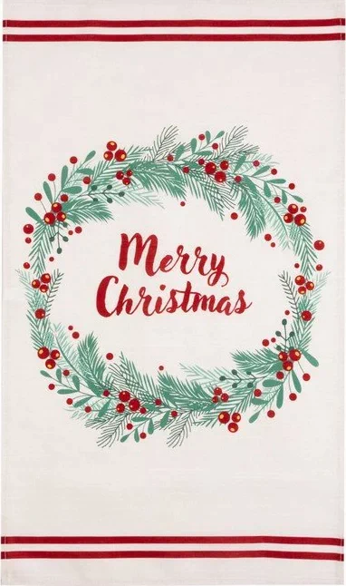 Новогоднее полотенце Этель "Сhristmas leaves" 40x73 см, 100%хл, репс 210 г/м2