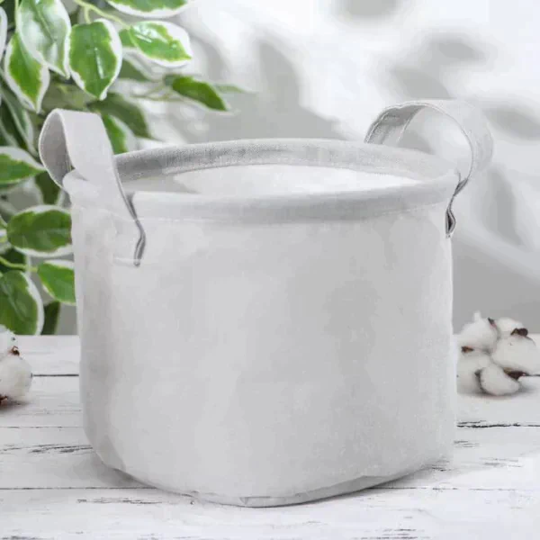 Корзина для мелочей с ручками «Кактус», 20×20×15 см, цвет бежевый