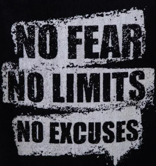 Полотенце махровое Этель ЧБ «No fear No limits», пестроткань, 70х130 см