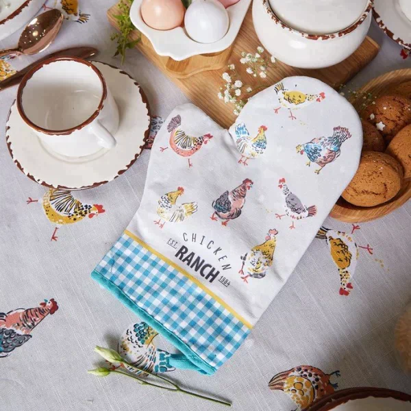 Варежка-прихватка "Chicken Ranch" 20х28см,саржа, 100% х/л, ватин 250г/м2