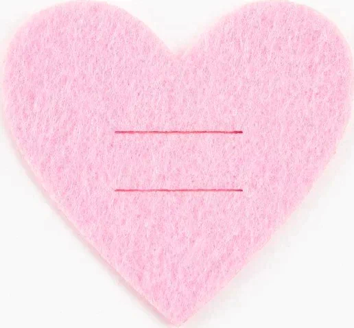 Набор для декора столовых предметов "Love" 4 шт,  розовый, 5,4 х 5 см, 100% п/э, фетр