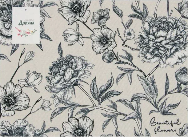Салфетка на стол Доляна "Beautiful flowers" ПВХ 40*29см