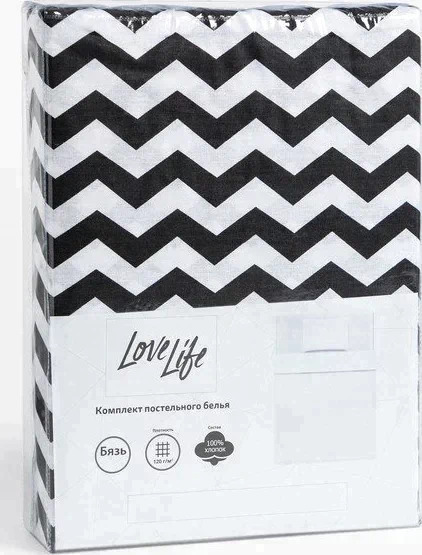 КПБ "LoveLife" 1.5 сп Иллюзия (вид 1)147*210,150*215,70*70 -1 шт,100% хлопок,бязь120 г/м2