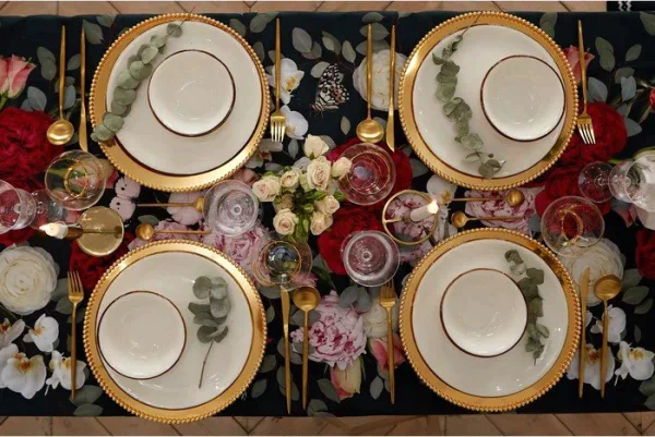 Скатерть "Этель" Flowers 180х147 см, 100% хлопок, саржа 190 г/м2