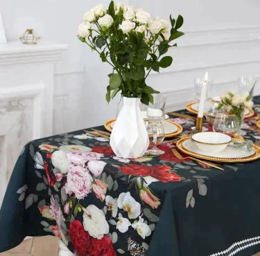 Скатерть "Этель" Flowers 180х147 см, 100% хлопок, саржа 190 г/м2