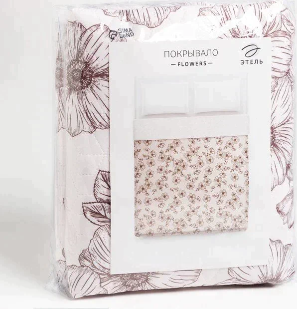 Покрывало "Этель" евро Flowers, 230х210 см, микрофибра
