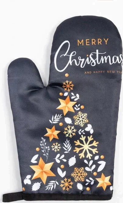 Кух. набор 2 пр. Доляна "Christmas" прих. 17*17 см, вареж. 26*16 см,100% п/э