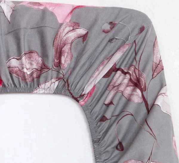 Простыня LoveLife Pink flowers 160*200*25 см, 100% хлопок, поплин, 125 г/м²