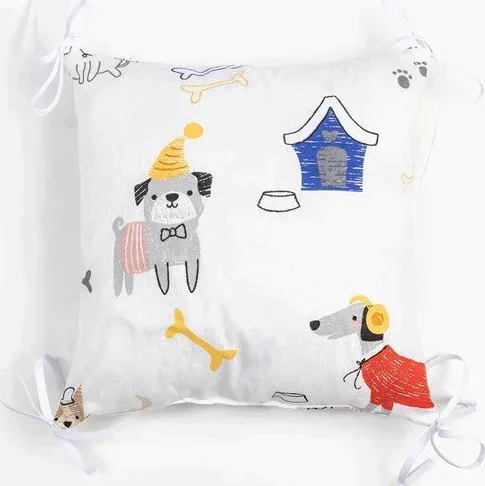 Бортики в кроватку Крошка Я "My doggy" (35х35 см - 8 шт), 100% хлопок