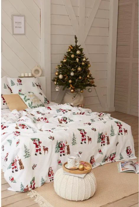 Постельное белье "Этель" 1.5 сп Новогодний лес 143*215 см, 150*214 см, 70*70 см - 2 шт