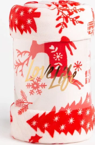 Плед LoveLife «Новогодний лес» 200х220 см,100% п/э, велсофт 280 гр/м2
